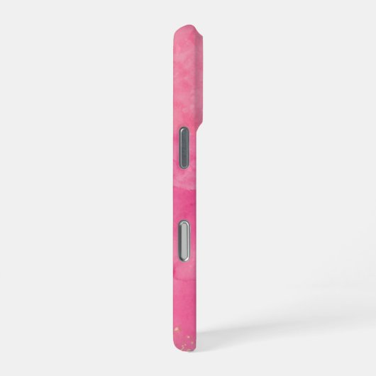 Pink Watercolor Linktree | iPhoneケース (右側面)