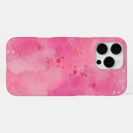 Pink Watercolor Linktree | iPhoneケース (裏面横)