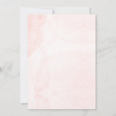 Pink Watercolor Little Ducking Girl Baby Shower 招待状 (裏面)