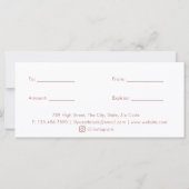 Pink Watercolor Modern Wildflower Gift Certificate (裏面)