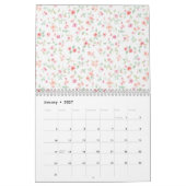 Pink Watercolor Roses Artistic Calendar カレンダー (1月 2027)
