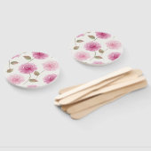 Pink Watercolor Roses Set of Fans ハンドファン (組立なし)