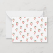 Pink Watercolor Strawberry Parenting Advice ノートカード (裏面)