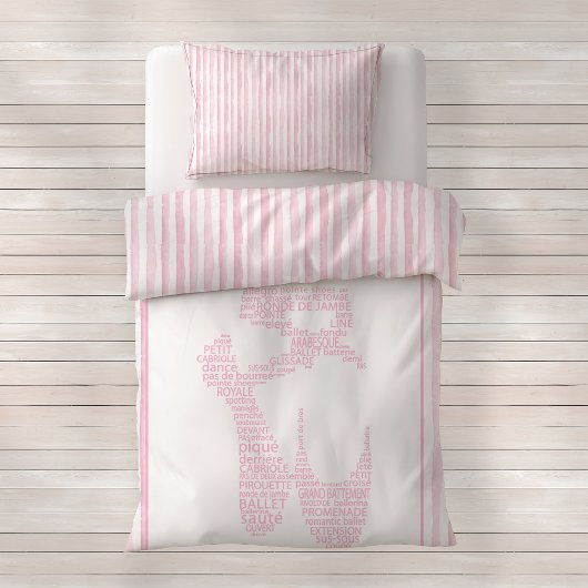 Pink Watercolor Stripes 枕カバー