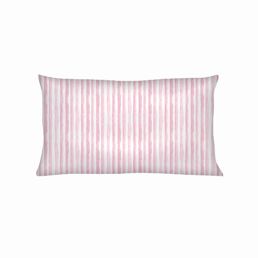 Pink Watercolor Stripes 枕カバー