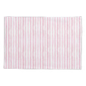 Pink Watercolor Stripes 枕カバー (裏面)