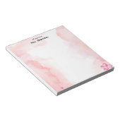 Pink Watercolor Teacher Notepad ノートパッド (アングル)