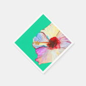 Pink watercolor tulips art スタンダードカクテルナプキン (角)