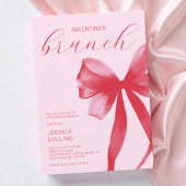 Pink Watercolor Valentine Galentine's Day Brunch 招待状