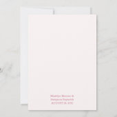 Pink Watercolor Wedding Party Virtual Invitation  招待状 (裏面)