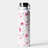 Pink Watercolor Wildflower ウォーターボトル (背面)