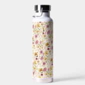 Pink Watercolor Wildflower  ウォーターボトル (右面)