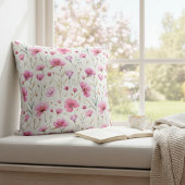 Pink Watercolor Wildflower  クッション