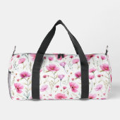 Pink Watercolor Wildflower  ダッフルバッグ (裏面)