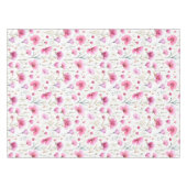 Pink Watercolor Wildflower  テーブルクロス (正面(横))