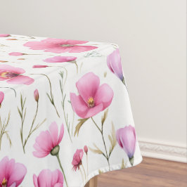 Pink Watercolor Wildflower テーブルクロス