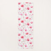 Pink Watercolor Wildflower ヨガマット (裏面)