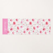 Pink Watercolor Wildflower Name ヨガマット (正面(横))
