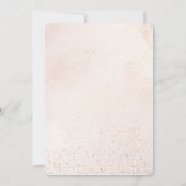 Pink Watercolor Winter Onederland First Birthday 招待状 (裏面)