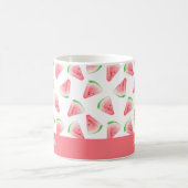 Pink Watermelon Personalized コーヒーマグカップ (中央)