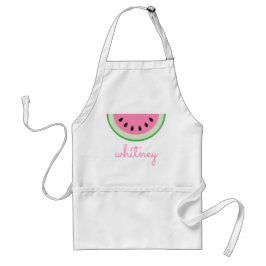 Pink Watermelon Personalized Apron スタンダードエプロン