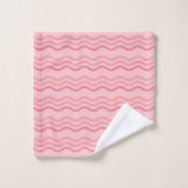 Pink Wave Pattern Towel バスタオルセット (ウォッシュタオル)