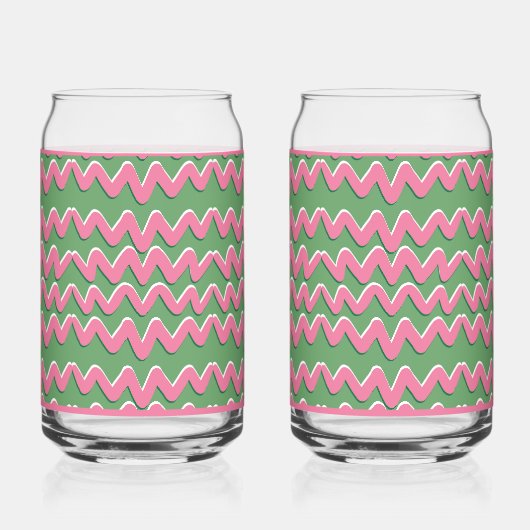 Pink Wave Soda Glass ガラス缶 (正面)