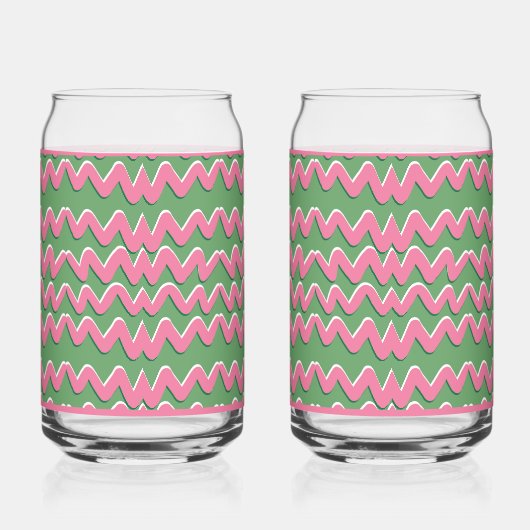 Pink Wave Soda Glass ガラス缶 (左)