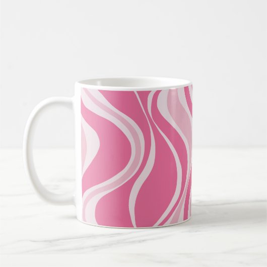 Pink Waves Mug コーヒーマグカップ (左)