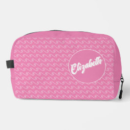 Pink Waves Personalized Dopp Kit ドップキット
