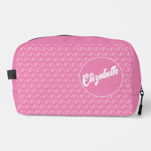 Pink Waves Personalized Dopp Kit ドップキット (正面)