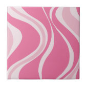 Pink Waves Tile タイル (正面)