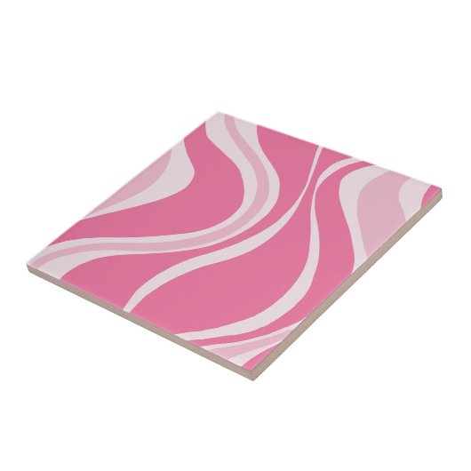 Pink Waves Tile タイル (側面)