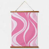 Pink Waves Triple Wall Tapestry Set 吊り下げ型タペストリー (正面2)