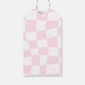 Pink Wavy Retro 67 Valentine Tag ギフトタグ (裏面)