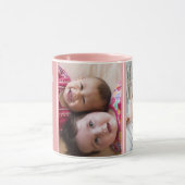 Pink We Love You Nanny 2フォトコラージュおばあちゃん マグカップ (中央)