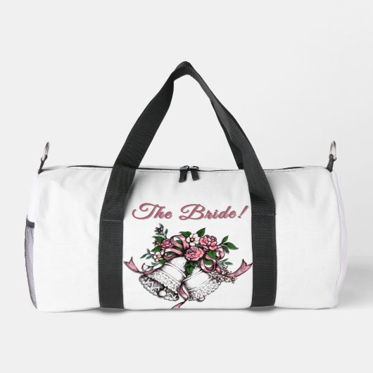 Pink Wedding Bells The Bride ダッフルバッグ (裏面)