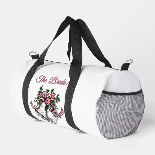 Pink Wedding Bells The Bride ダッフルバッグ (右コーナー)