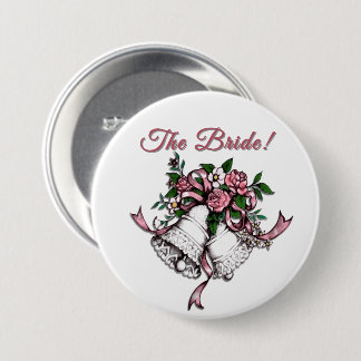 Pink Wedding Bells The Bride 缶バッジ
