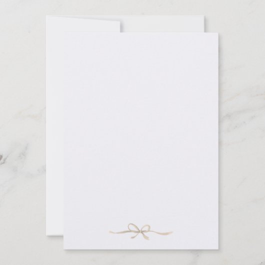 Pink Wedding Bells Traditional Wedding Invitation 招待状 (裏面)