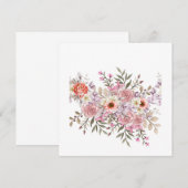 Pink Wedding Bouquet 招待状 (正面/裏面)