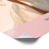 Pink Wedding Elegant Brides Love Romance Bride-to- ポスター (コーナー)