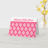 Pink Welcome To Our Team Card カード (黄色い花)