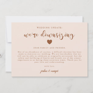 Pink We're Downsizing 結婚's Update 案内状