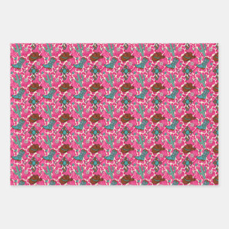Pink Western Girl Wrapping Paper  ラッピングペーパーシート