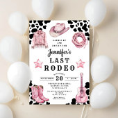 Pink Western Last Rodeo Bachelorette 招待状