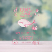 Pink Whale 1st Birthday Under the sea アクリルサイン (ニュートラル)