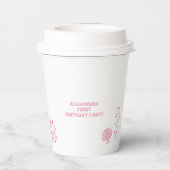 Pink Whale Oneder The Sea 1st Birthday  紙コップ (裏面)