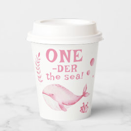 Pink Whale Oneder The Sea 1st Birthday  紙コップ