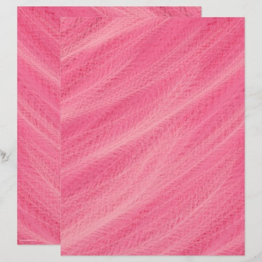 Pink Wheat Fields Scrapbook Paper 2-Sided Page (正面/裏面)